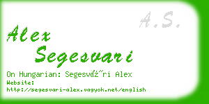 alex segesvari business card